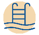 pool ladder line icon